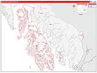 Prince of Wales Hyder Borough (), Ak Carrier Route Wall Map